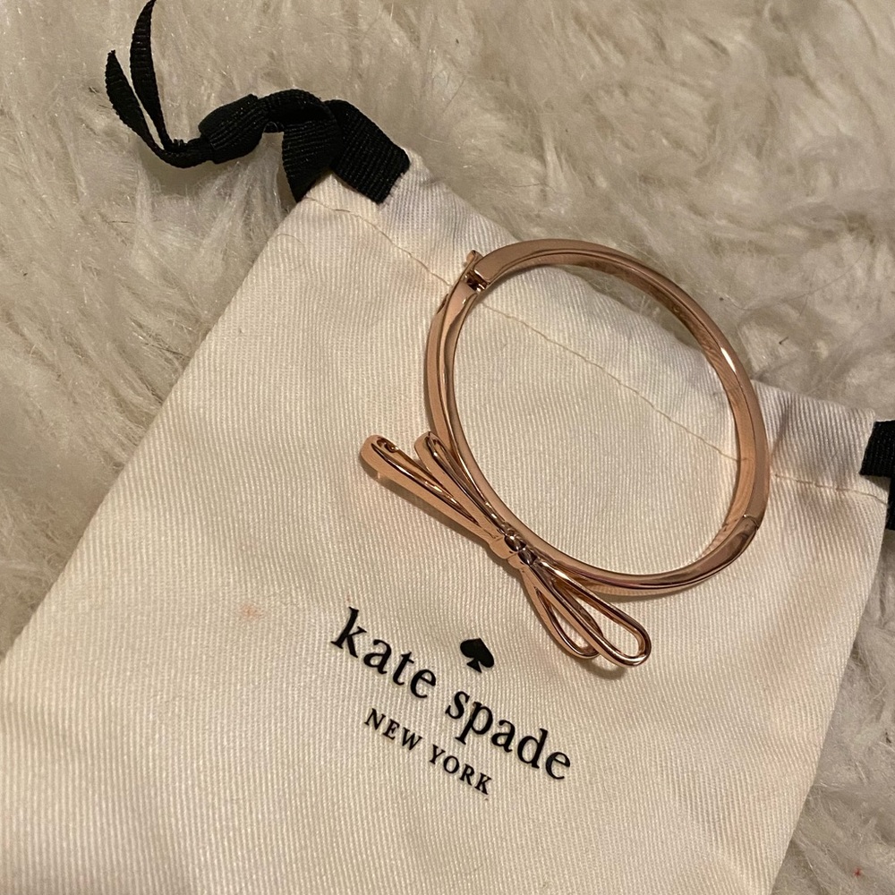 Kate spade rose gold bangle tied up